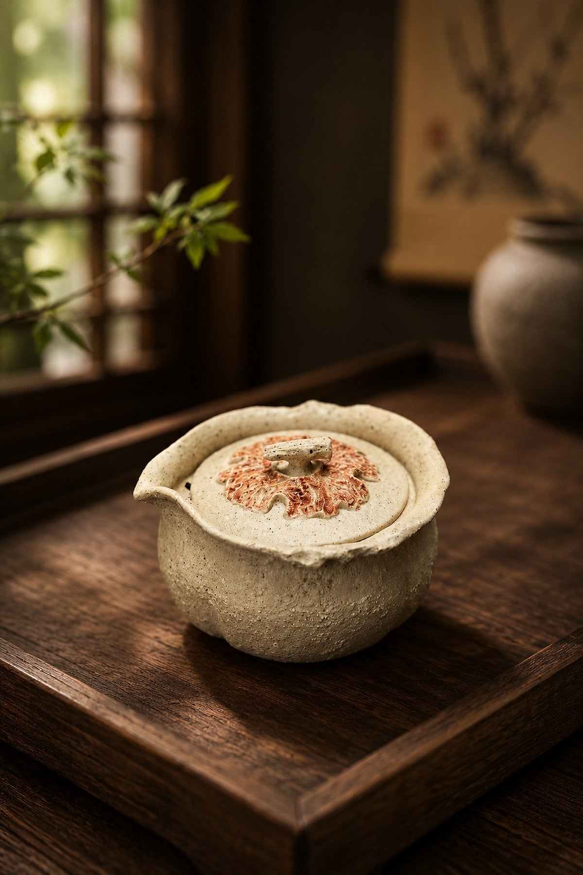 Handmade Hand-Grip Form Yixing Zisha Teapot – Baiyu Duanni Clay, 180ml