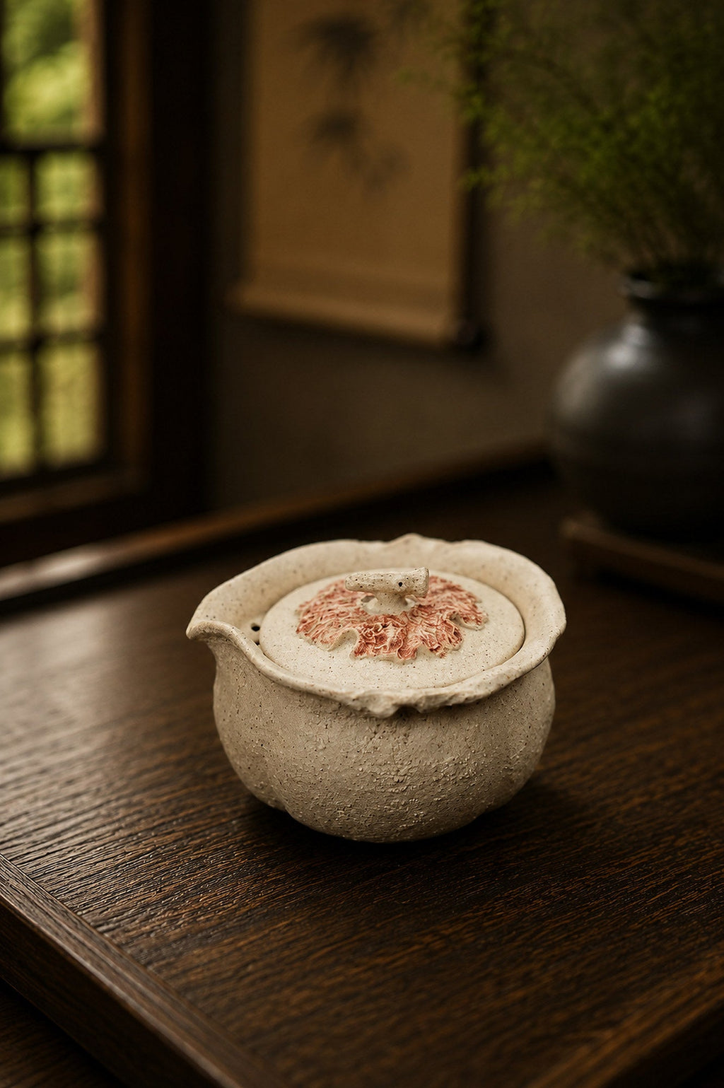 Handmade Hand-Grip Form Yixing Zisha Teapot – Baiyu Duanni Clay, 180ml