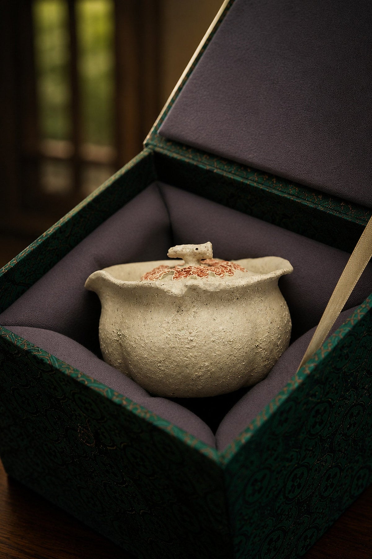Handmade Hand-Grip Form Yixing Zisha Teapot – Baiyu Duanni Clay, 180ml