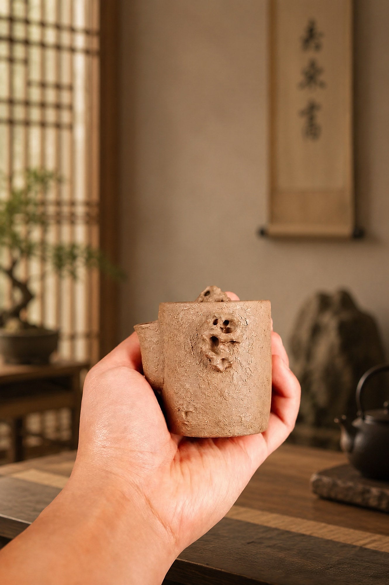 Handmade Hand-Grip Form Yixing Zisha Teapot – Duanni Clay, 100ml