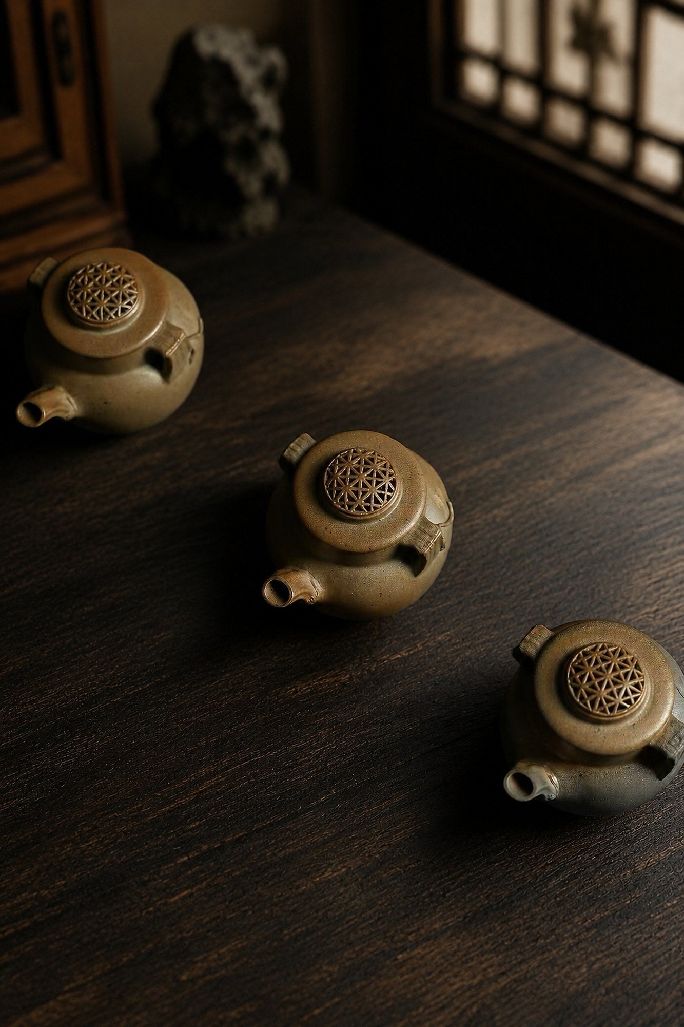 Hand-Grip Form Yixing Zisha Teapot – Golden Duanni Clay, 100ml