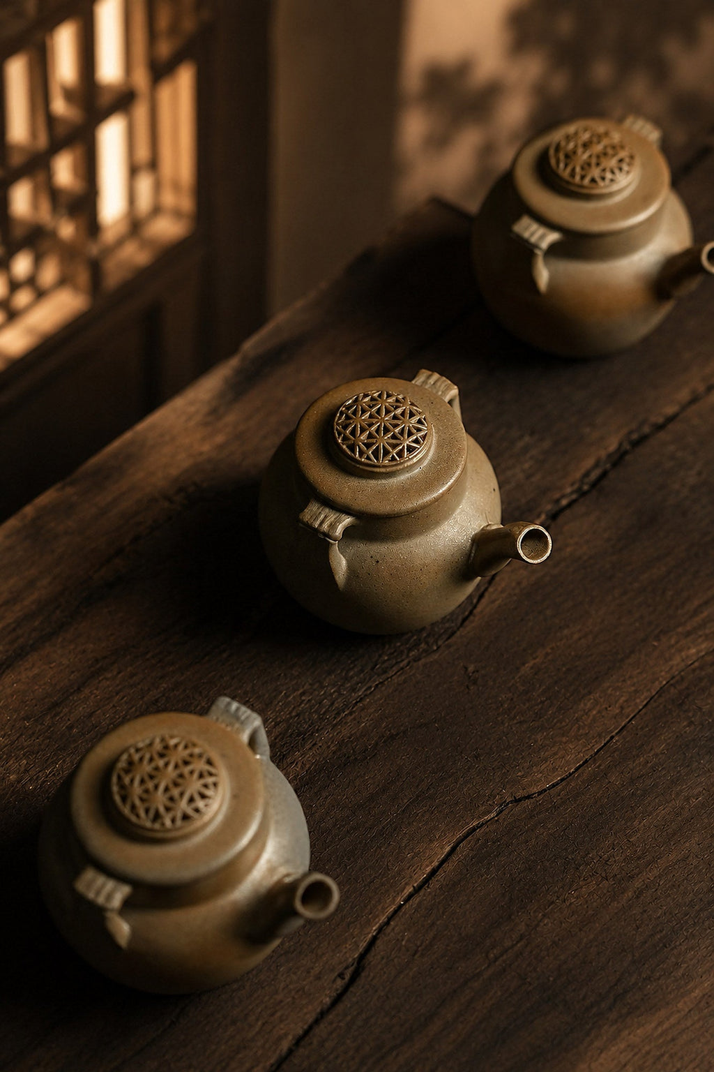 Hand-Grip Form Yixing Zisha Teapot – Golden Duanni Clay, 100ml