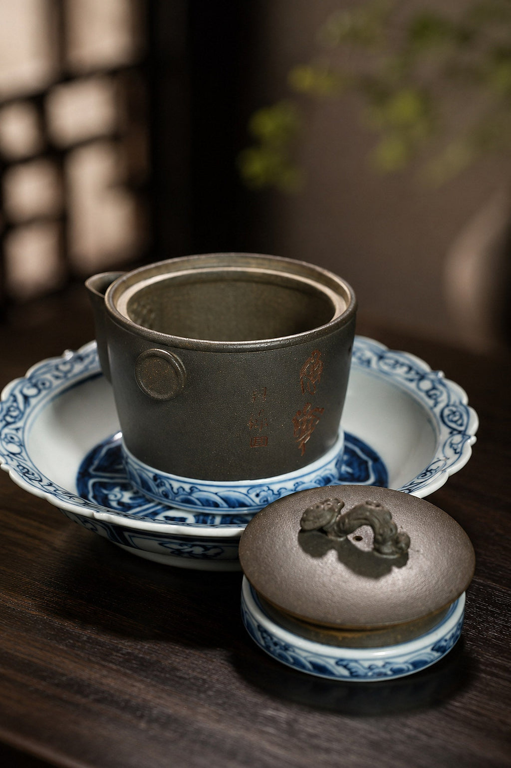 Hand-Grip Form Yixing Zisha Teapot – Golden Duanni Clay, 130ml