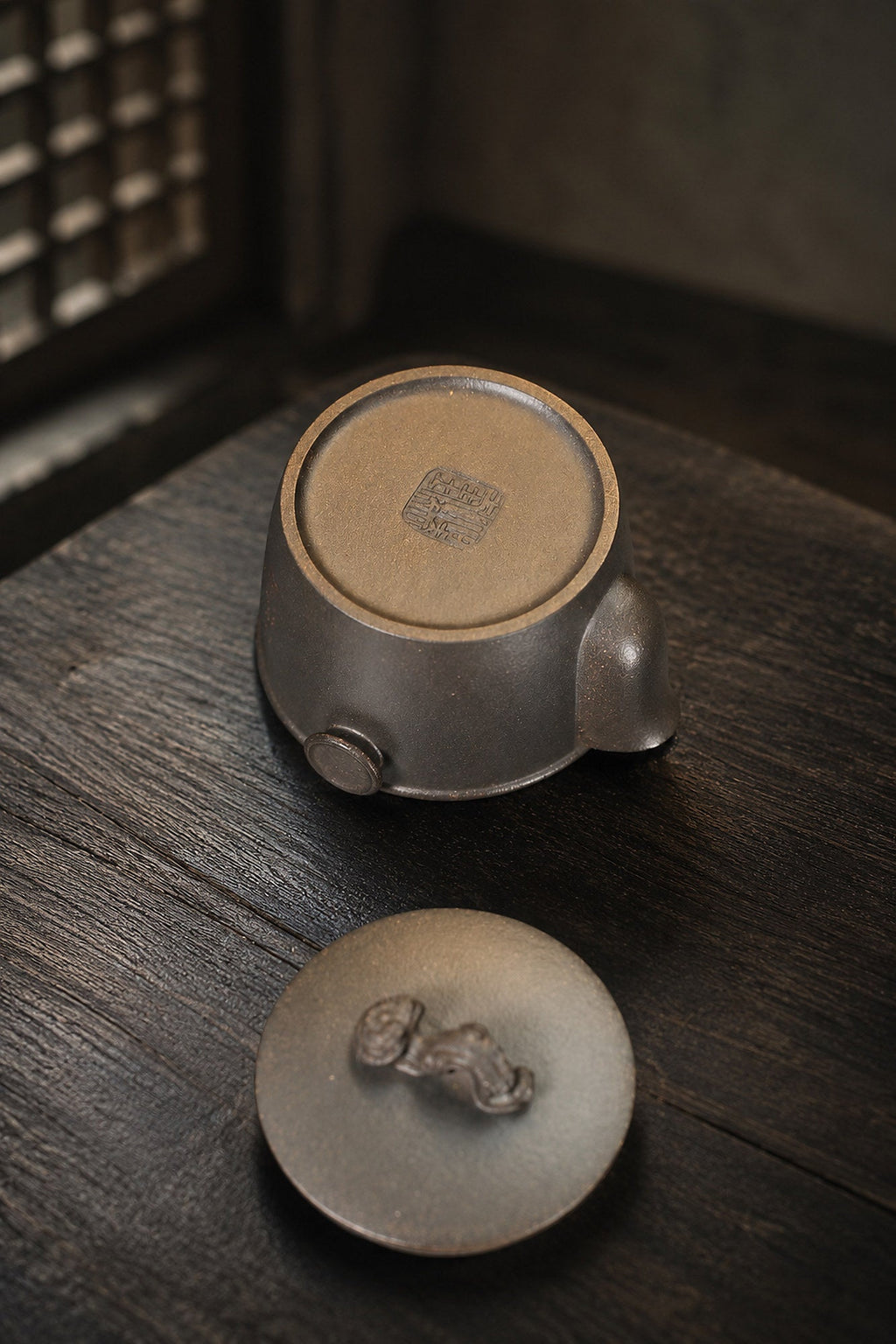 Hand-Grip Form Yixing Zisha Teapot – Golden Duanni Clay, 130ml