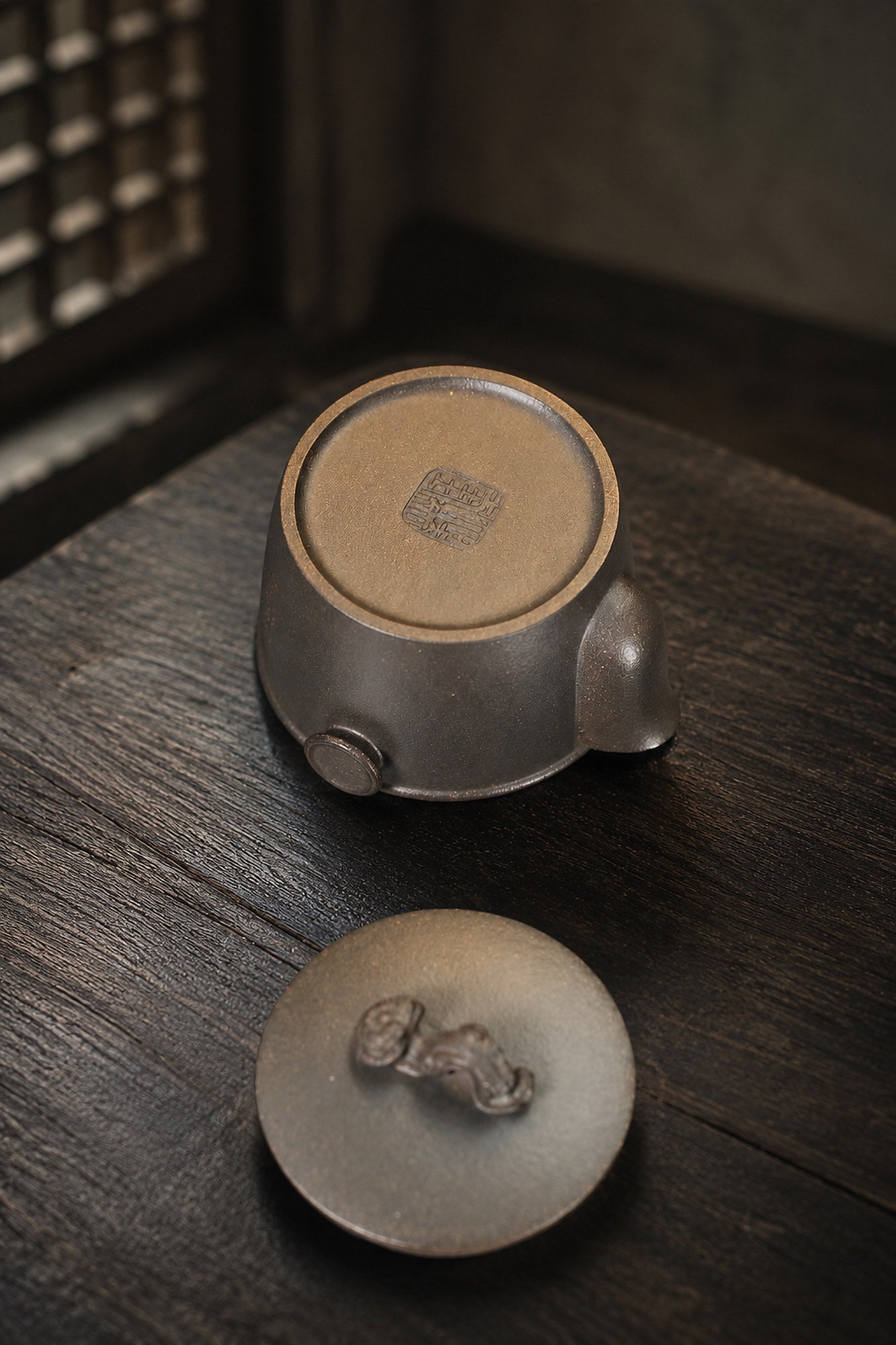 Hand-Grip Form Yixing Zisha Teapot – Golden Duanni Clay, 130ml