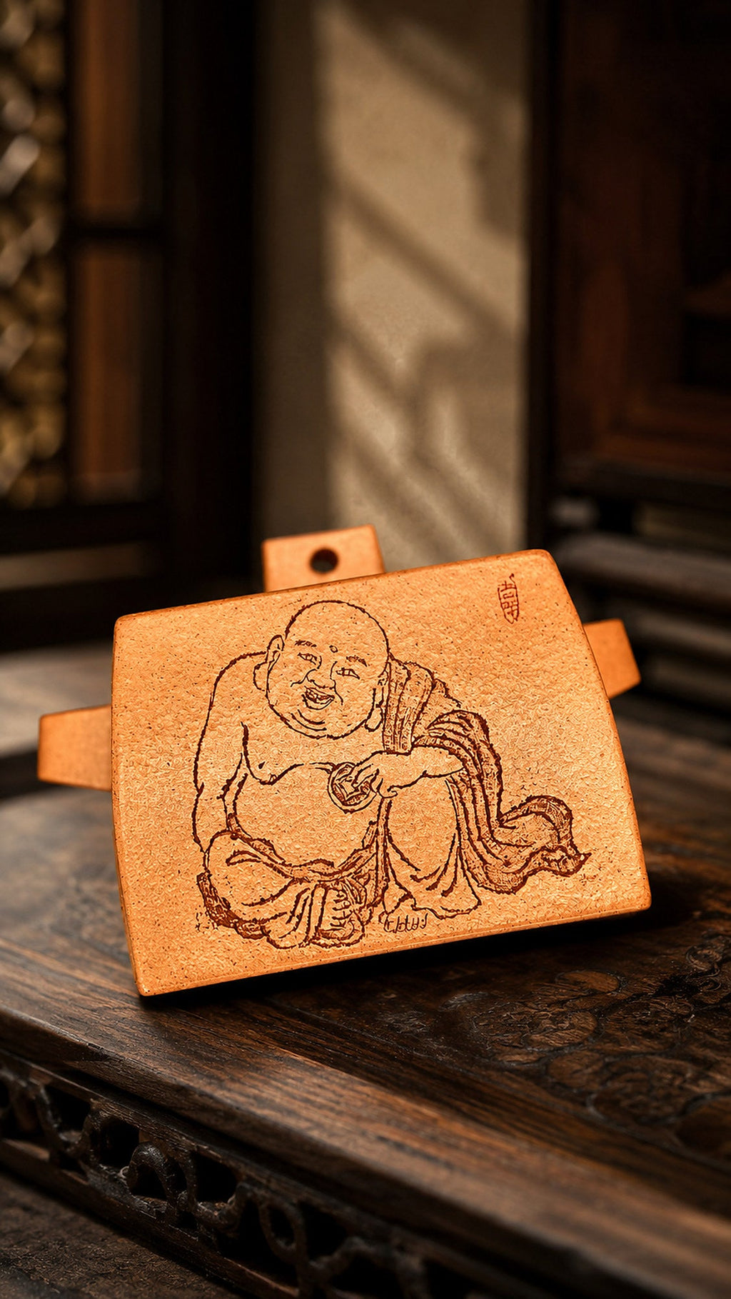Hand-Grip Form Yixing Zisha Teapot – Golden Duanni Clay, 110ml