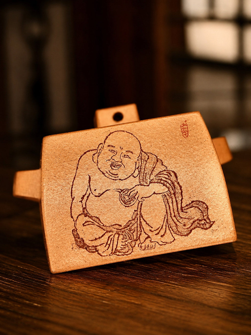 Hand-Grip Form Yixing Zisha Teapot – Golden Duanni Clay, 110ml