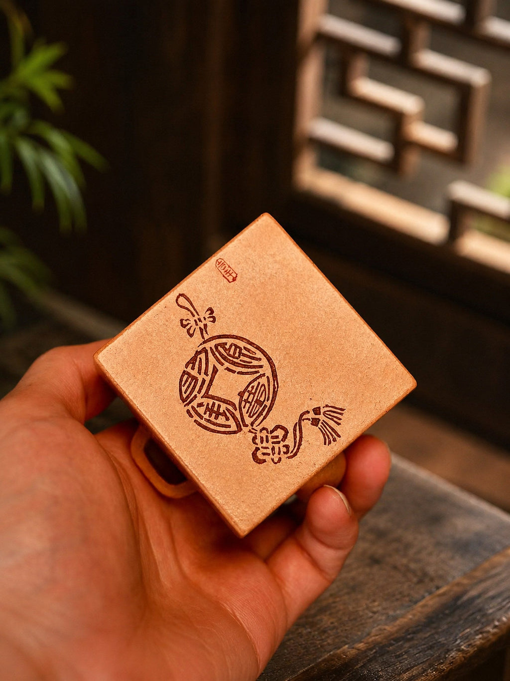 Hand-Grip Form Yixing Zisha Teapot – Golden Duanni Clay, 110ml