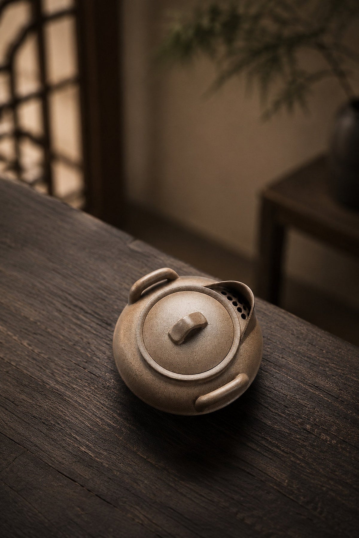 Handmade Hand-Grip Form Yixing Zisha Teapot – Songhua Duanni Clay, 140ml