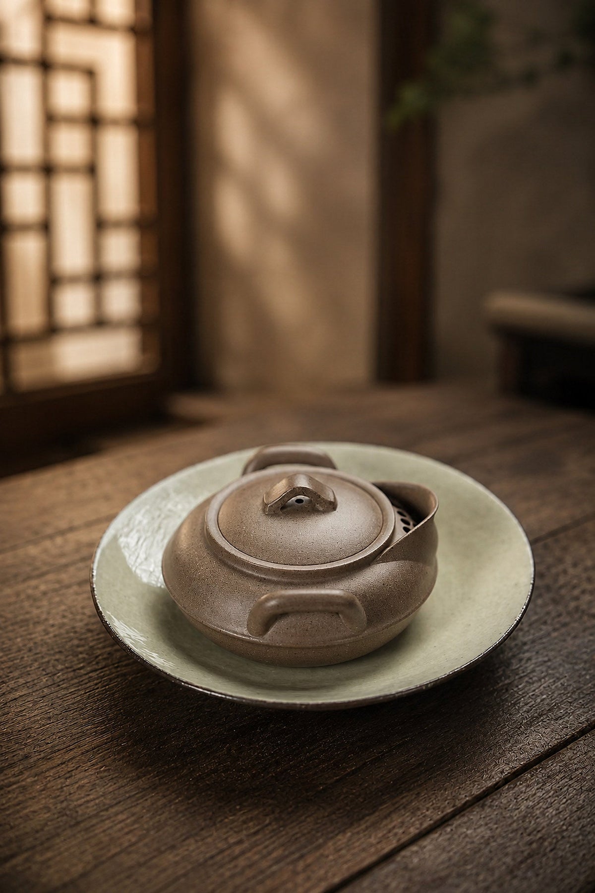 Handmade Hand-Grip Form Yixing Zisha Teapot – Songhua Duanni Clay, 140ml