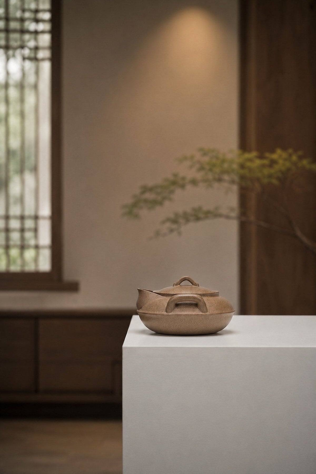 Handmade Hand-Grip Form Yixing Zisha Teapot – Songhua Duanni Clay, 140ml