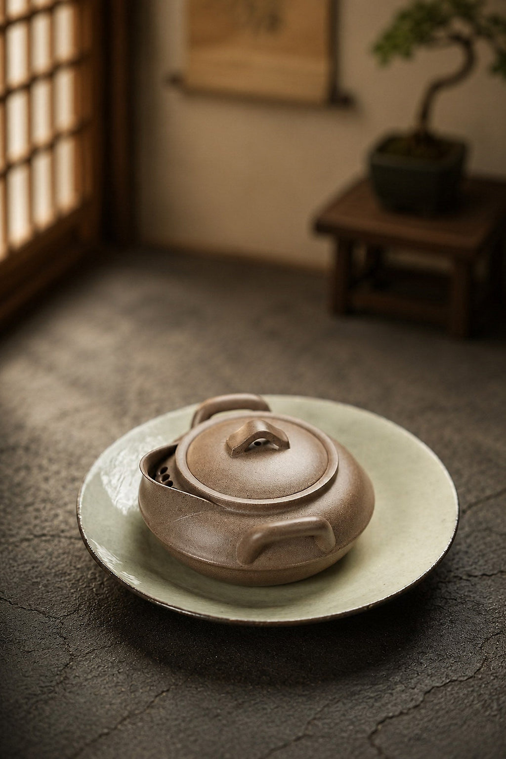 Handmade Hand-Grip Form Yixing Zisha Teapot – Songhua Duanni Clay, 140ml