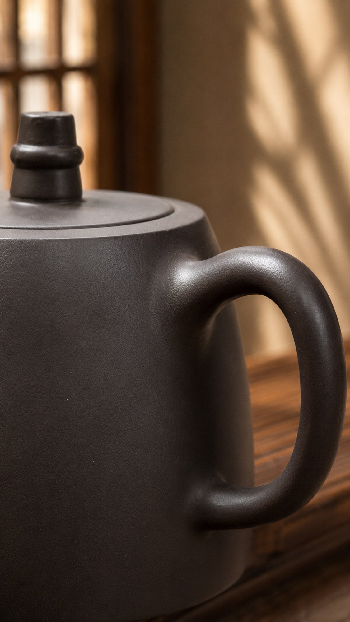 Handmade Handuo Yixing Zisha Teapot – Hei Duntou Clay, 260ml