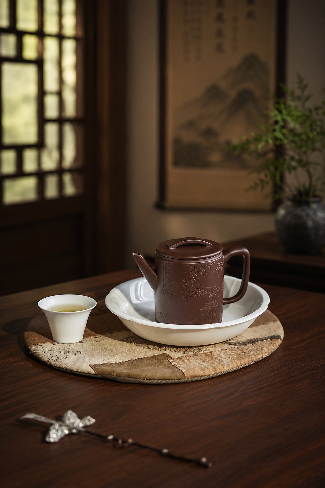 Hanwa Yixing Zisha Teapot – Aged Zini Clay, 150ml