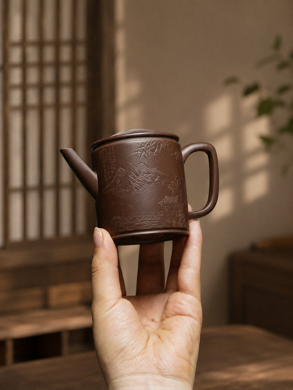Hanwa Yixing Zisha Teapot – Aged Zini Clay, 150ml