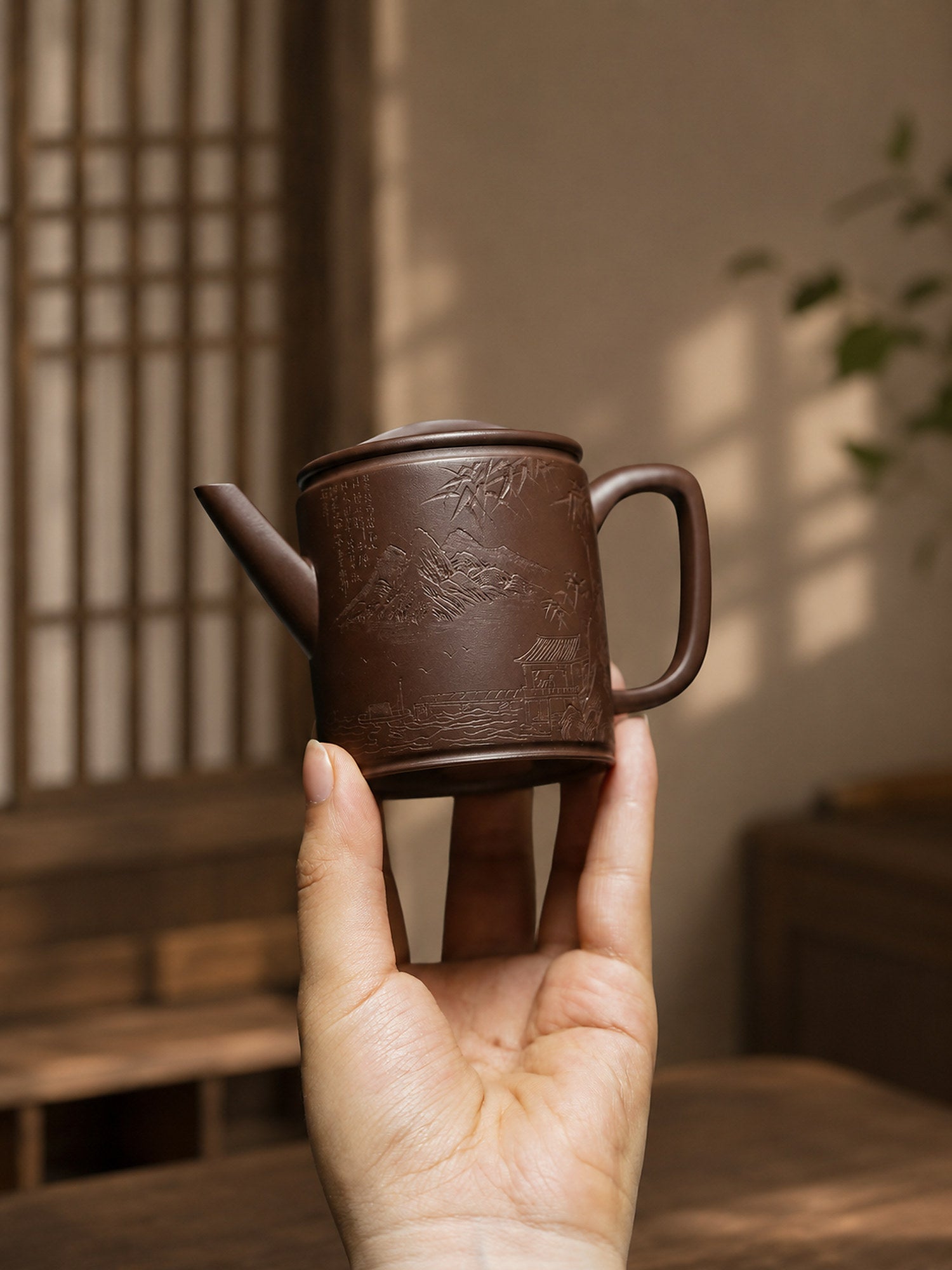 Hanwa Yixing Zisha Teapot – Aged Zini Clay, 150ml