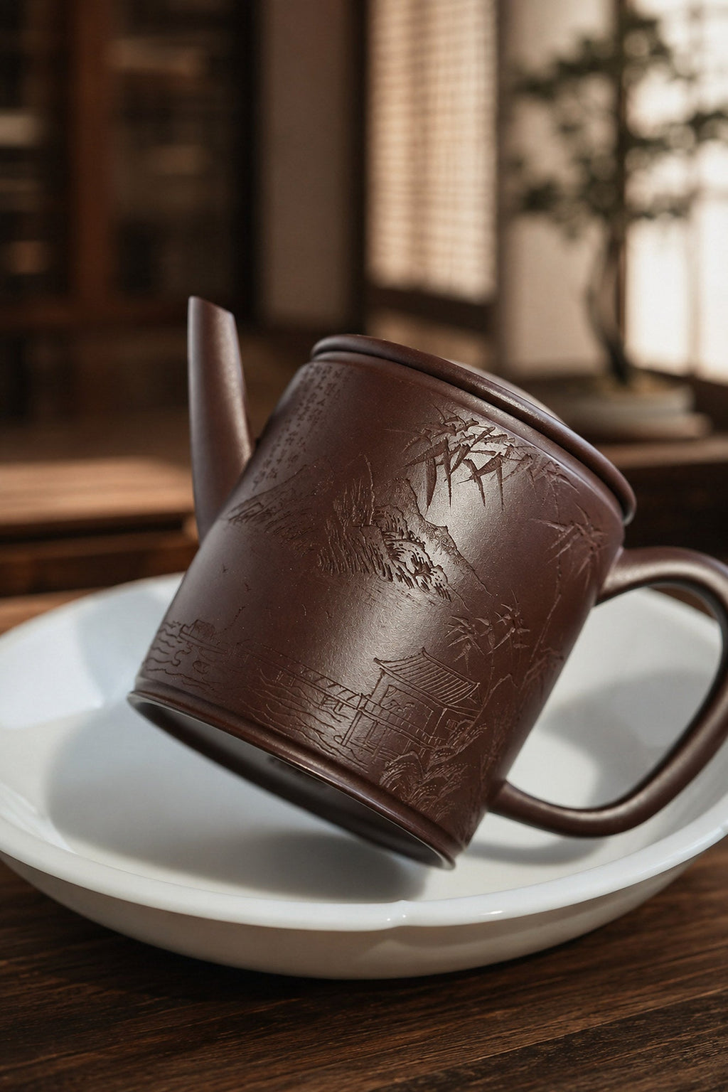 Hanwa Yixing Zisha Teapot – Aged Zini Clay, 150ml