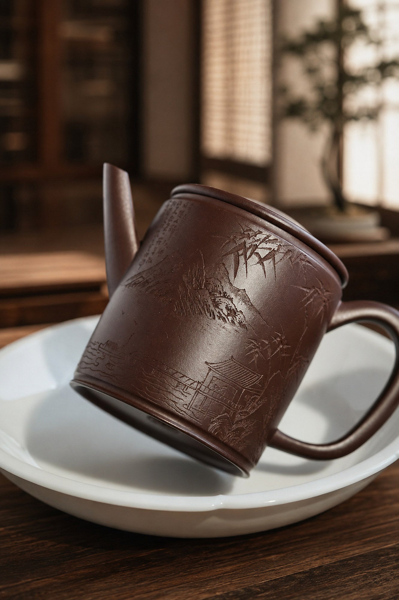 Hanwa Yixing Zisha Teapot – Aged Zini Clay, 150ml