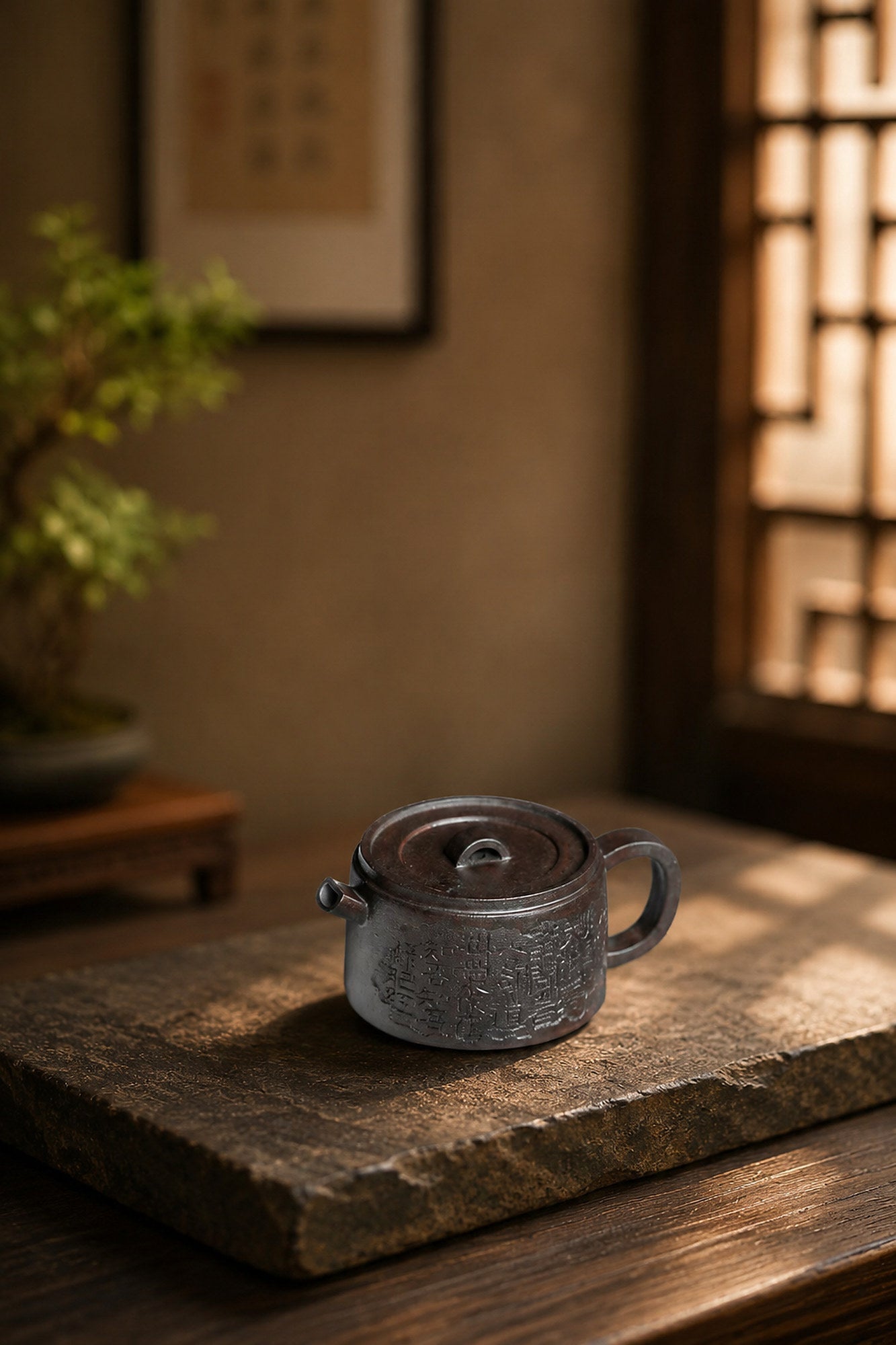Hanwa Yixing Zisha Teapot – Aged Zini Clay, 80ml