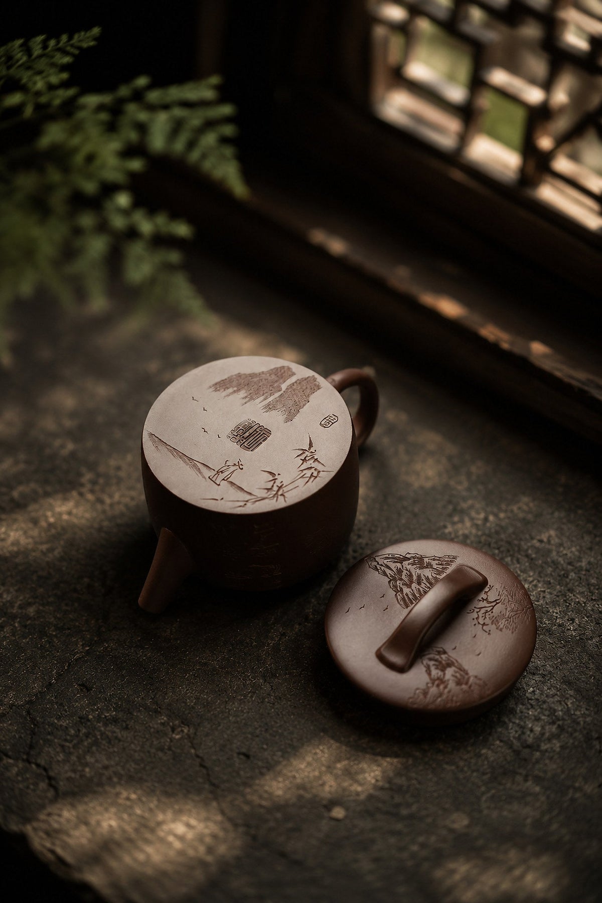 Hanwa Yixing Zisha Teapot – Aged Zini Clay, 130ml