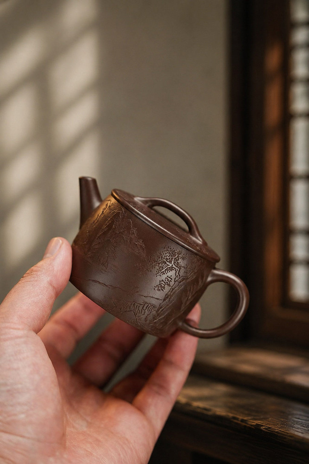 Hanwa Yixing Zisha Teapot – Aged Zini Clay, 130ml