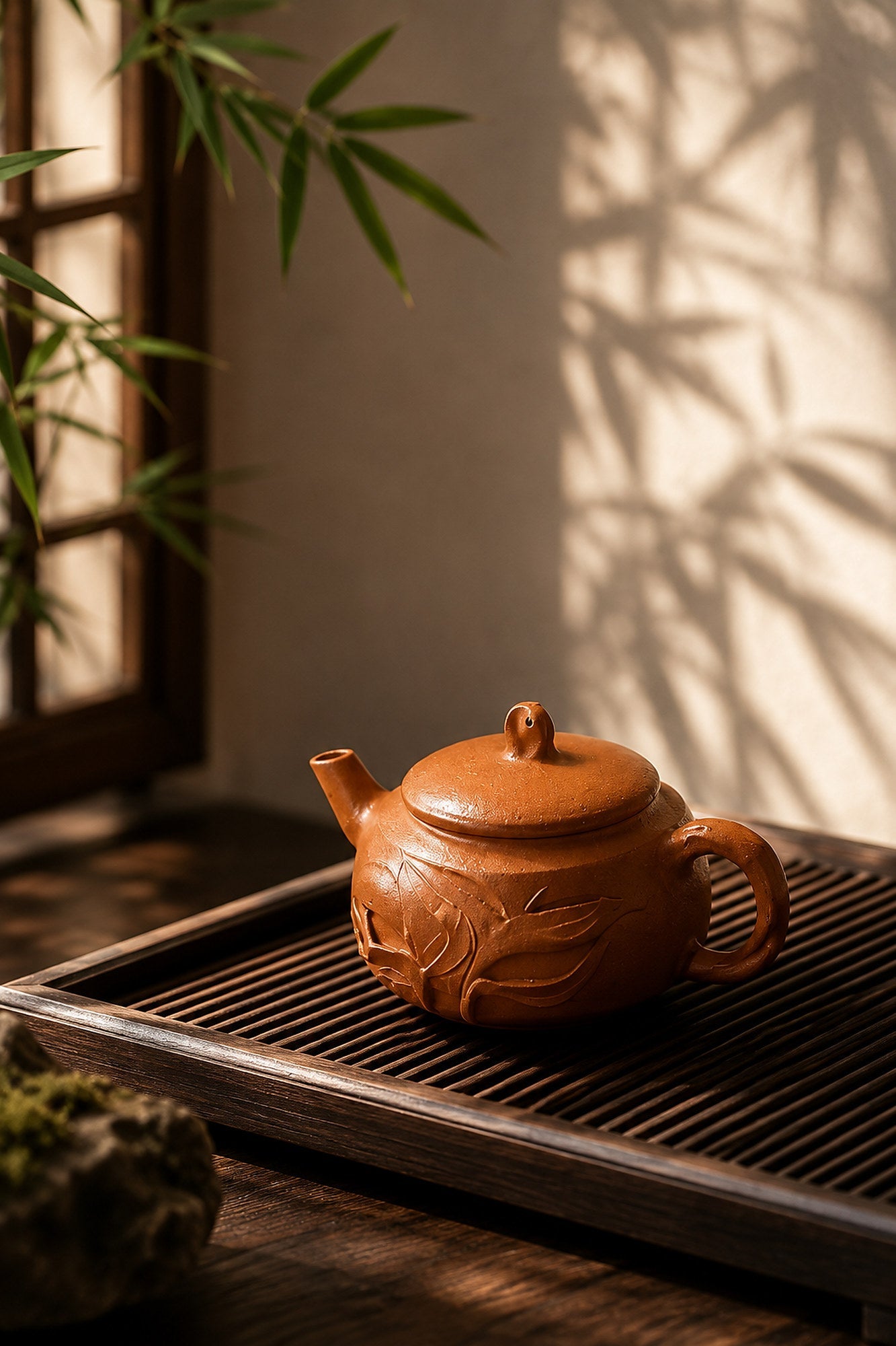 Hanwa Yixing Zisha Teapot – Golden Duanni Clay, 40ml – No. 009
