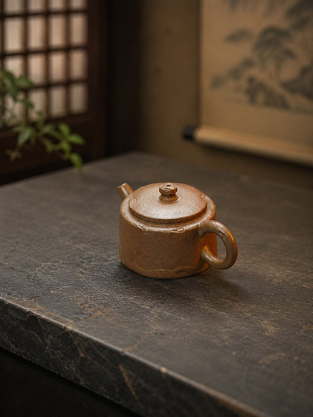 Handmade Hanwa Yixing Zisha Teapot – Qing Jiangponi Clay, 80ml