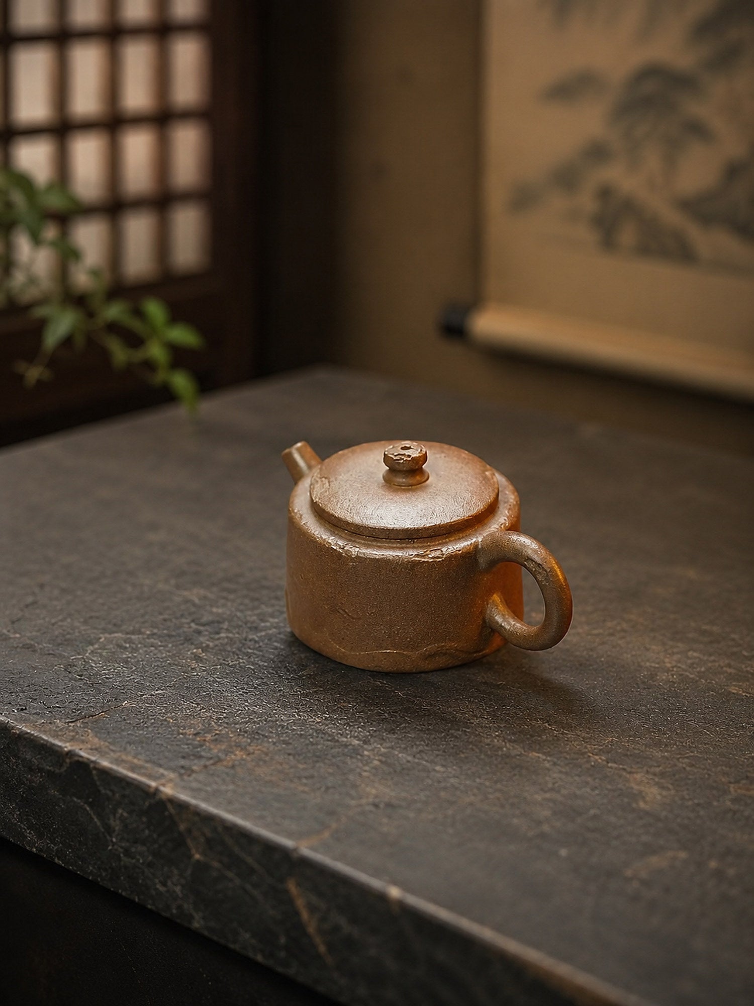 Handmade Hanwa Yixing Zisha Teapot – Qing Jiangponi Clay, 80ml