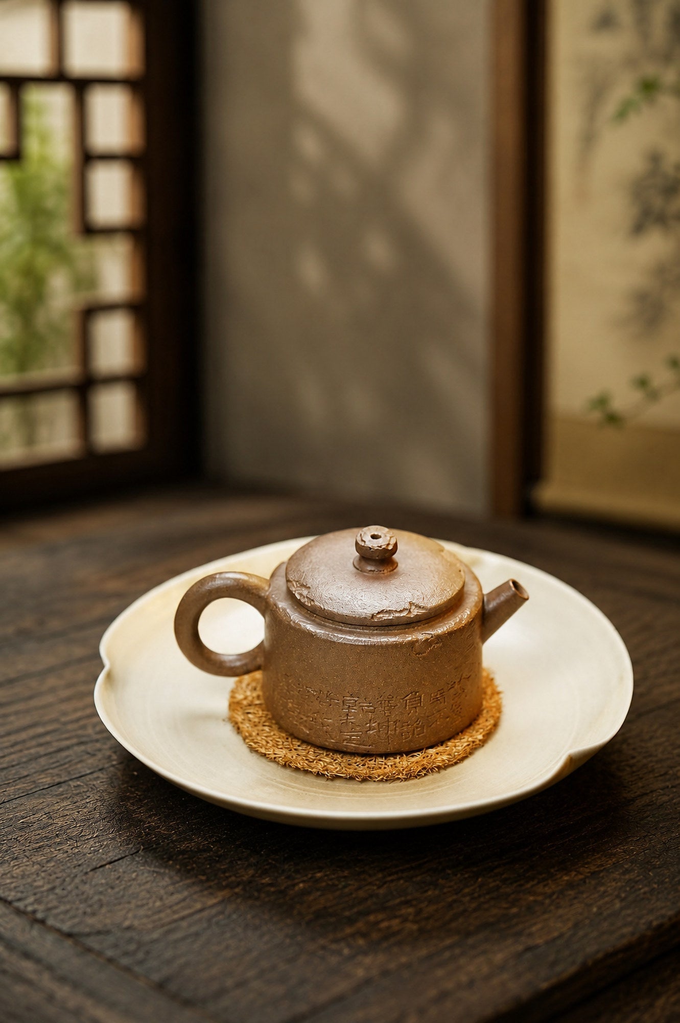 Handmade Hanwa Yixing Zisha Teapot – Qing Jiangponi Clay, 80ml