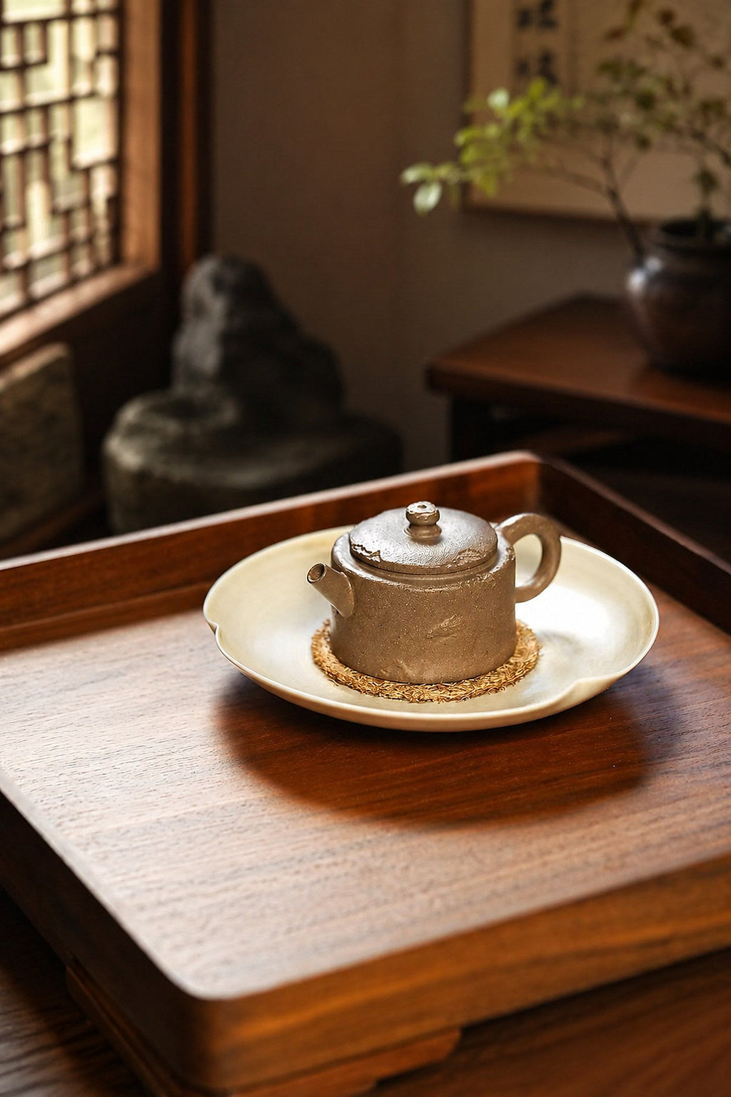 Handmade Hanwa Yixing Zisha Teapot – Qing Jiangponi Clay, 80ml