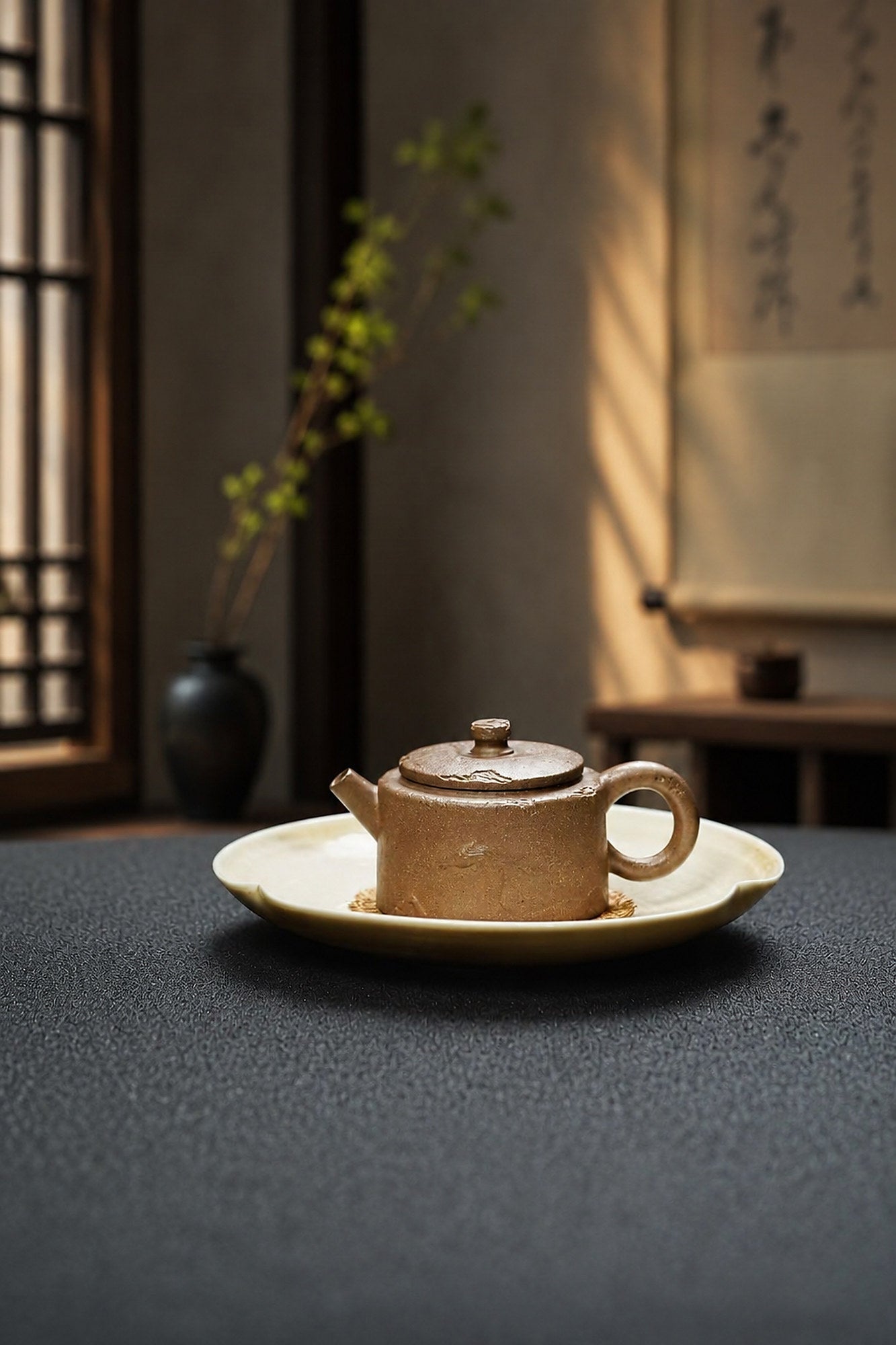 Handmade Hanwa Yixing Zisha Teapot – Qing Jiangponi Clay, 80ml