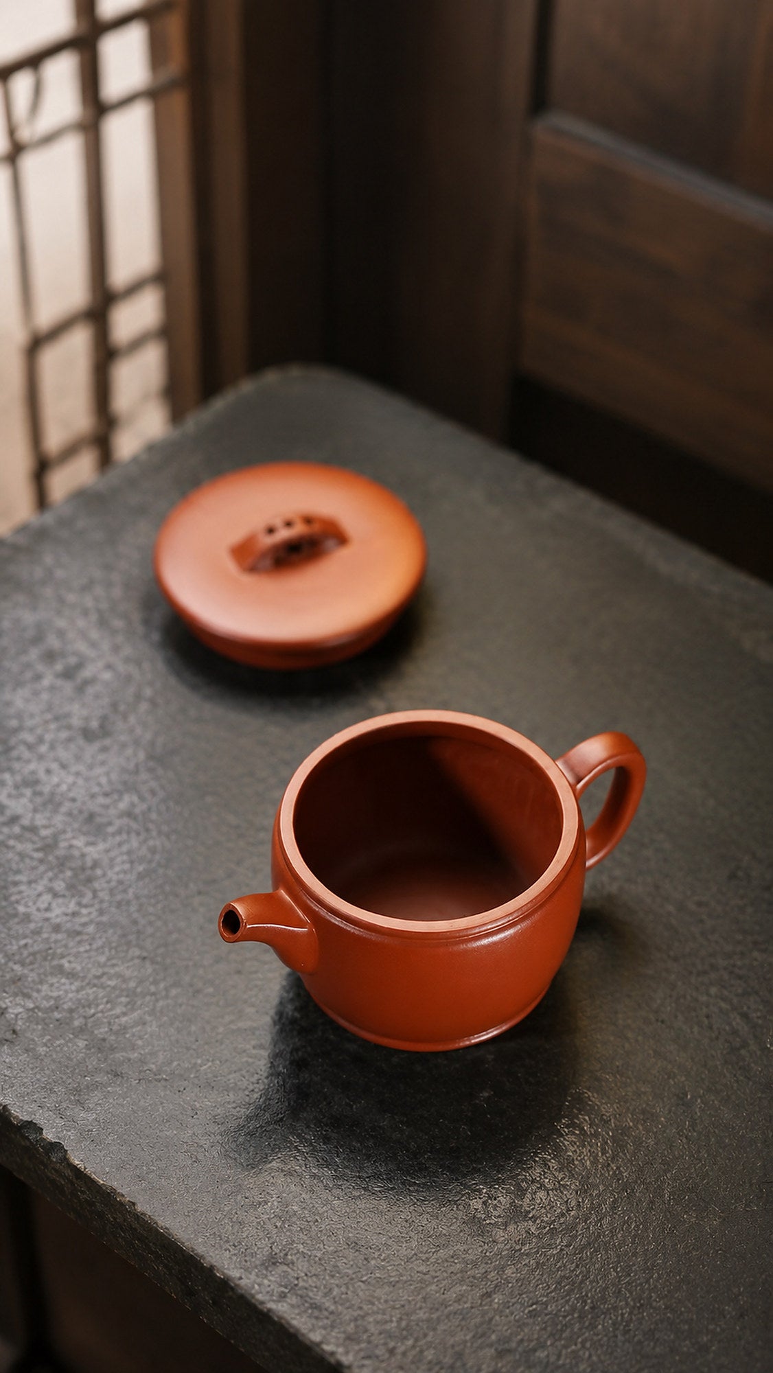 Handmade Hanwa Yixing Zisha Teapot – Zhuni Clay, 90ml