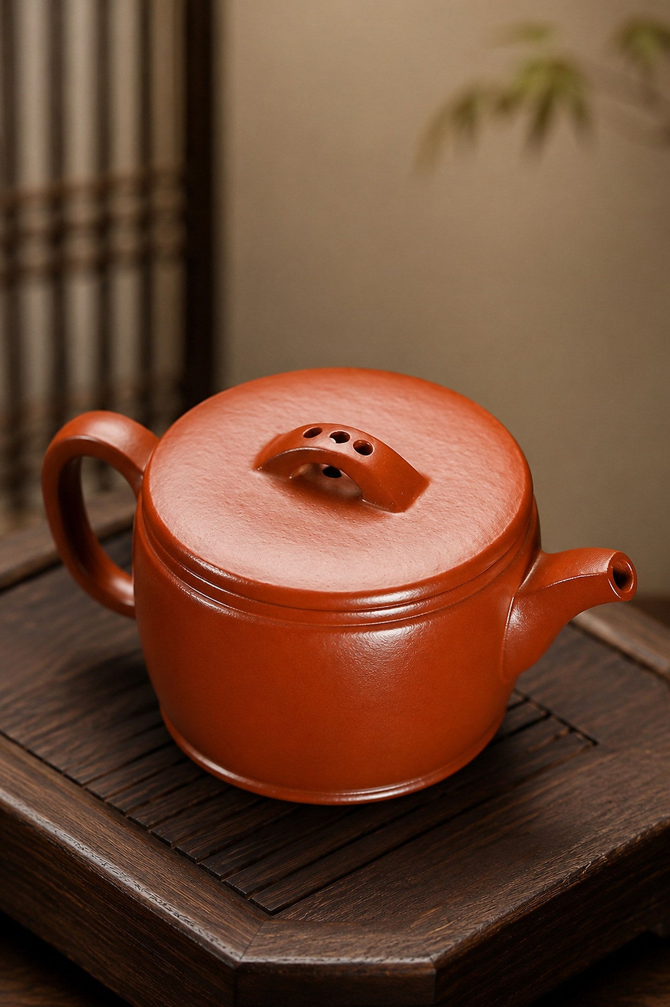 Handmade Hanwa Yixing Zisha Teapot – Zhuni Clay, 90ml