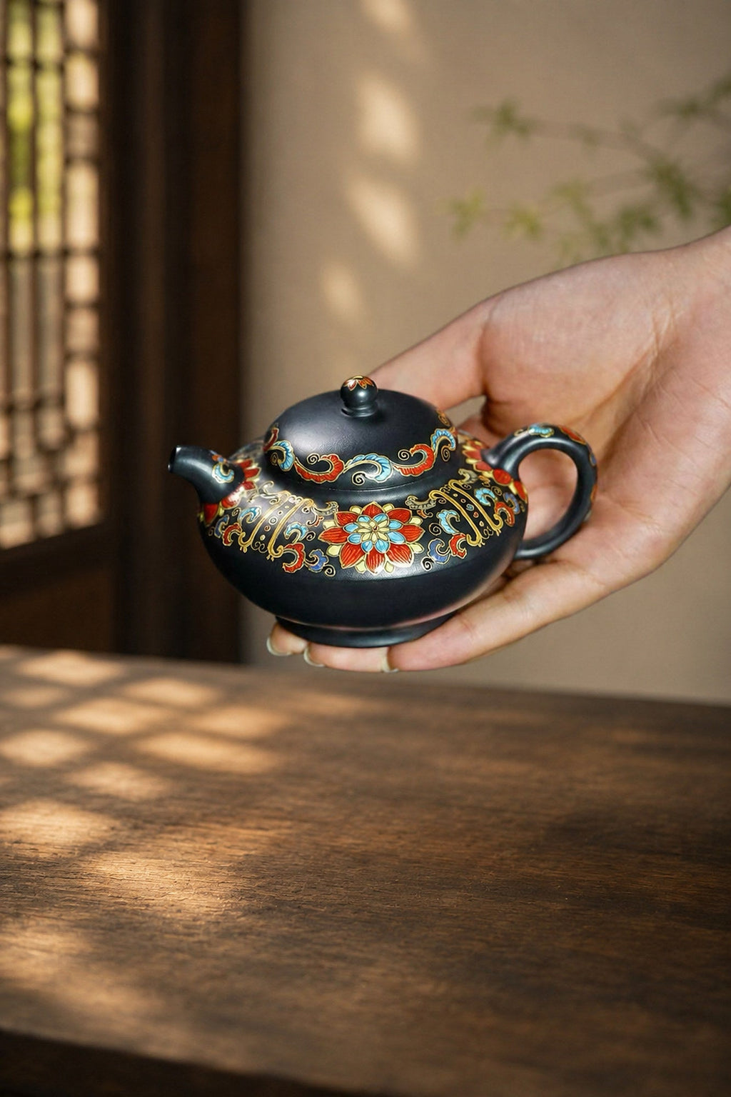 He Huan Yixing Zisha Teapot – Aged Zini Clay, 130ml