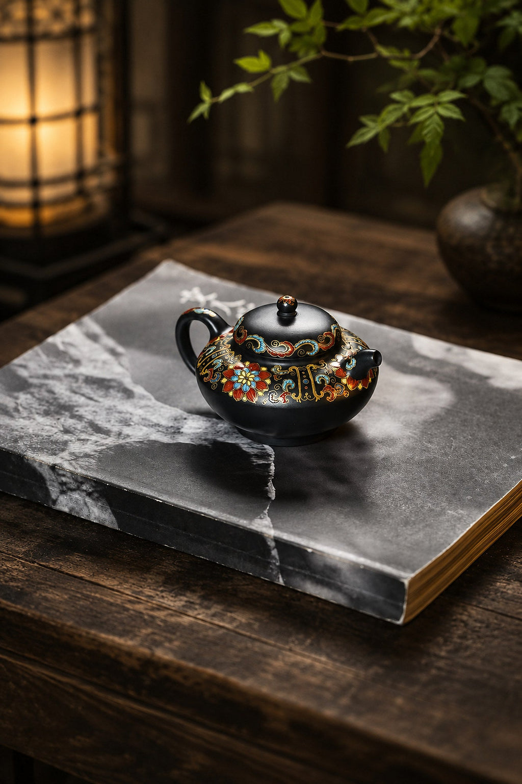 He Huan Yixing Zisha Teapot – Aged Zini Clay, 130ml