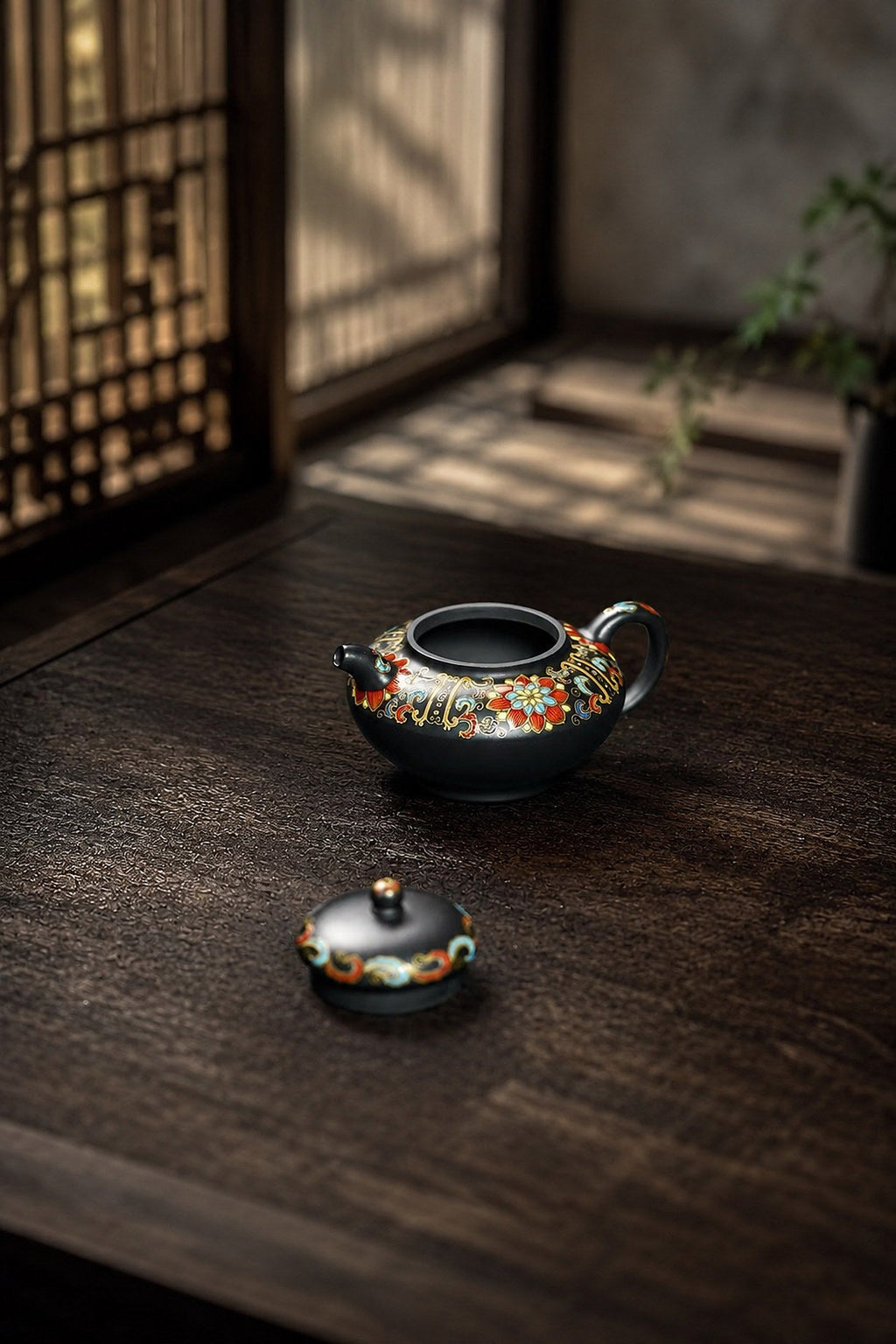 He Huan Yixing Zisha Teapot – Aged Zini Clay, 130ml
