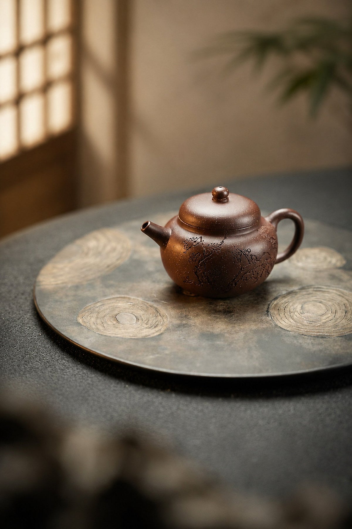 Heng Yuan Yixing Zisha Teapot – Aged Zini Clay, 100ml