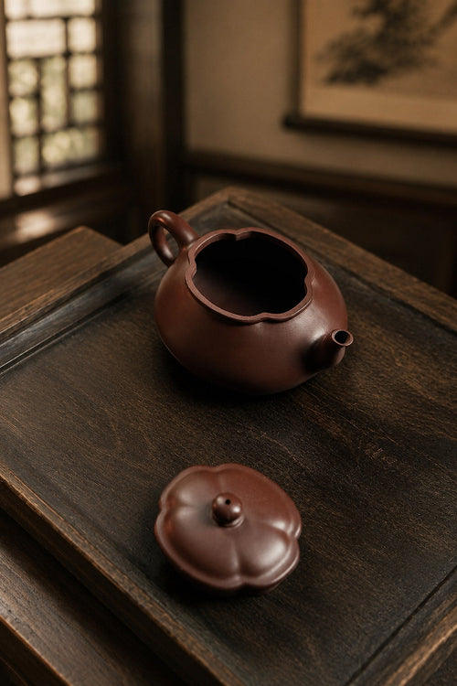 Handmade Hai Tang Yixing Zisha Teapot – Aged Zini Clay, 130ml