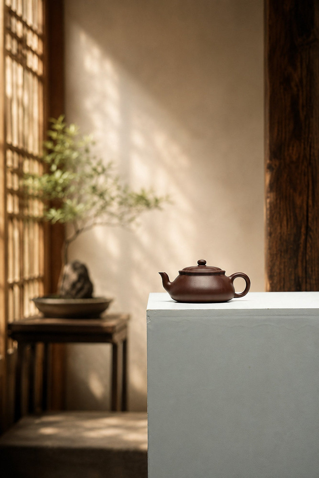 Handmade Hai Tang Yixing Zisha Teapot – Aged Zini Clay, 130ml