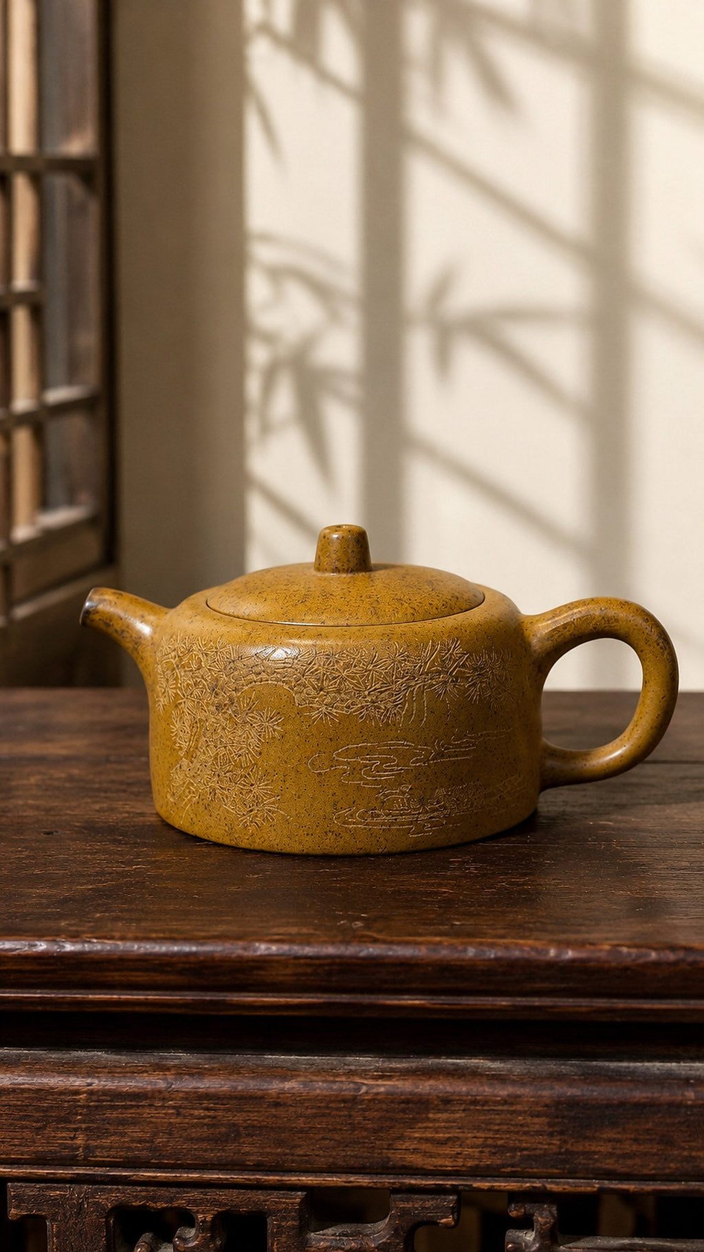 Jinglan Yixing Zisha Teapot – Golden Duanni Clay, 130ml