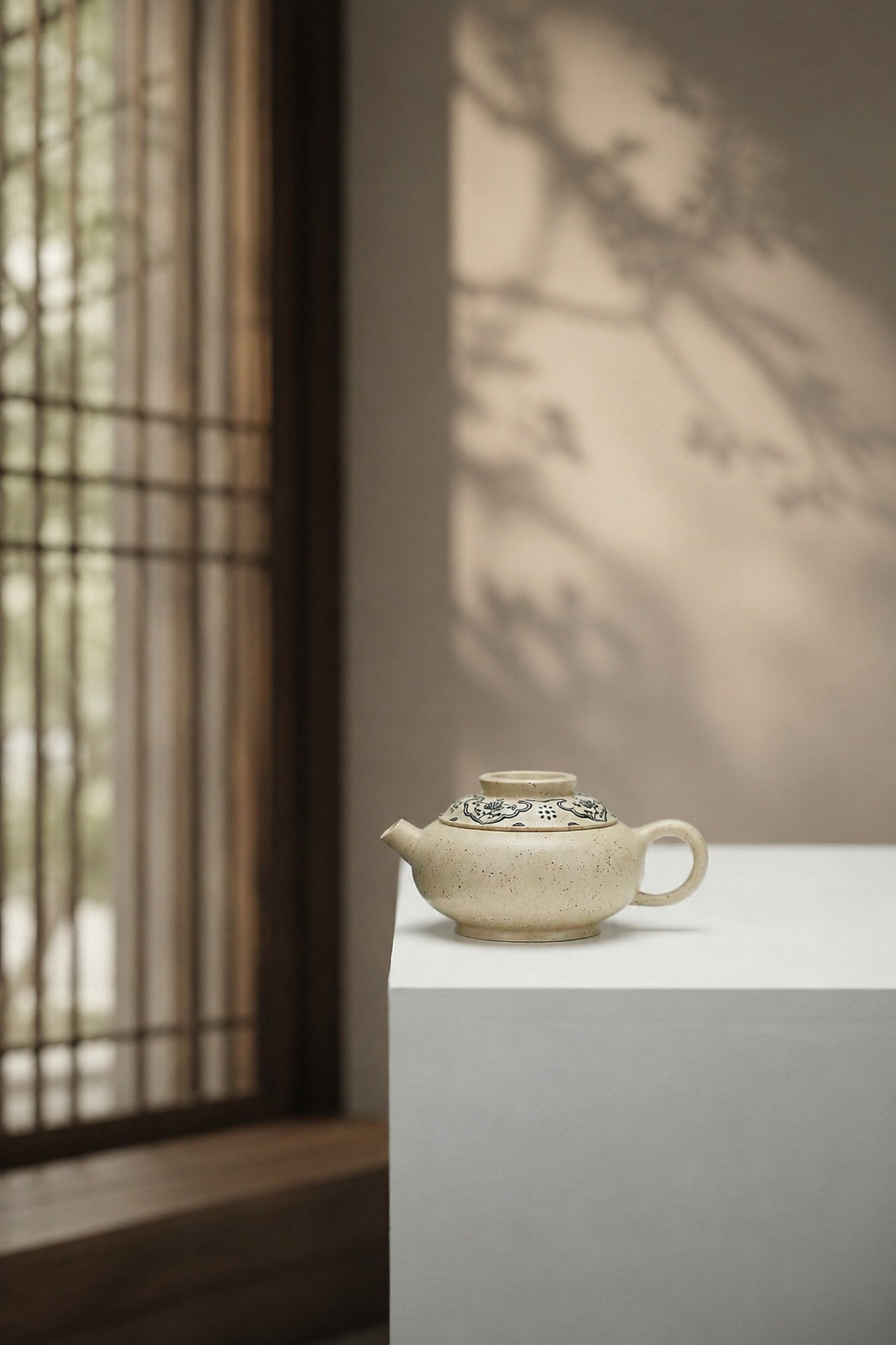 Fu Jia Ju Lun Yixing Zisha Teapot – Baiyu Duanni Clay, 85ml