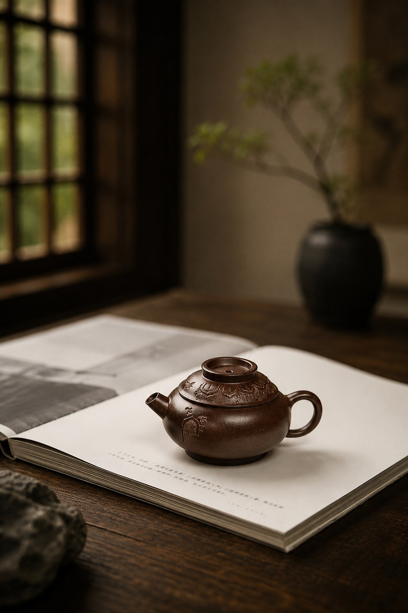 Fu Jia Ju Lun Yixing Zisha Teapot – Dicaoqing Zini Clay, 85ml