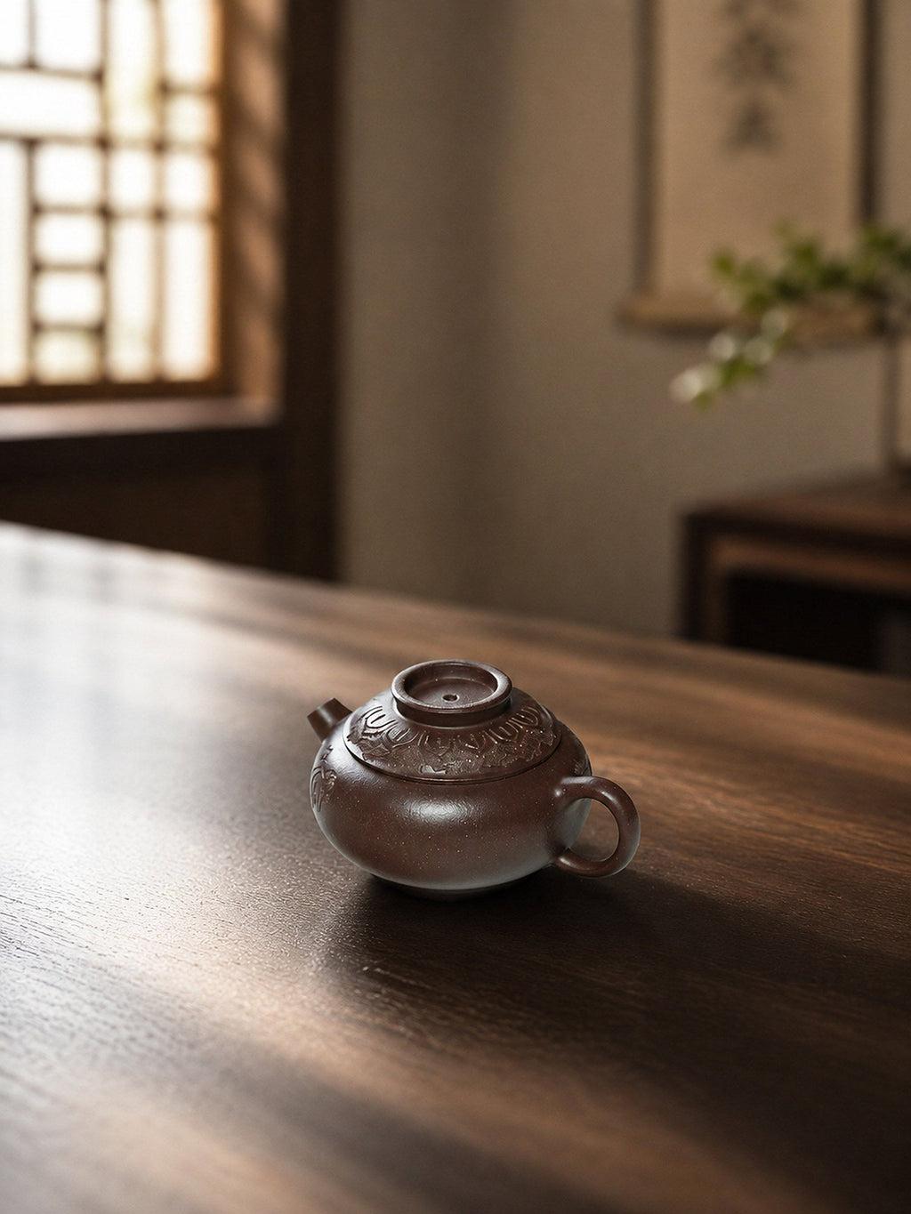 Fu Jia Ju Lun Yixing Zisha Teapot – Dicaoqing Zini Clay, 85ml