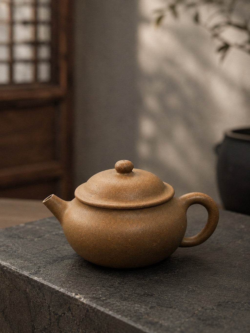 Handmade Jun Yu Yixing Zisha Teapot – Golden Duanni Clay, 160ml
