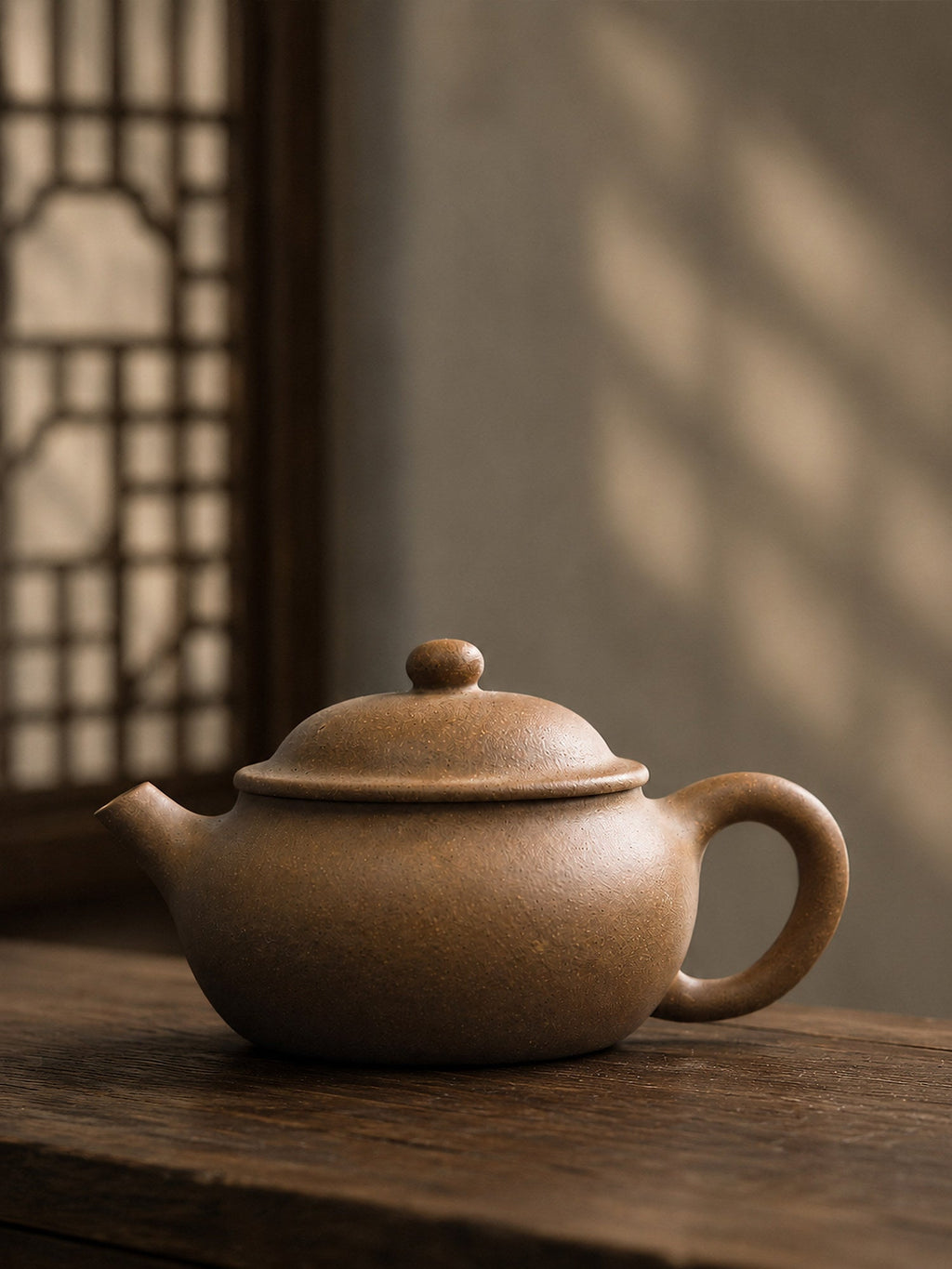 Handmade Jun Yu Yixing Zisha Teapot – Golden Duanni Clay, 160ml