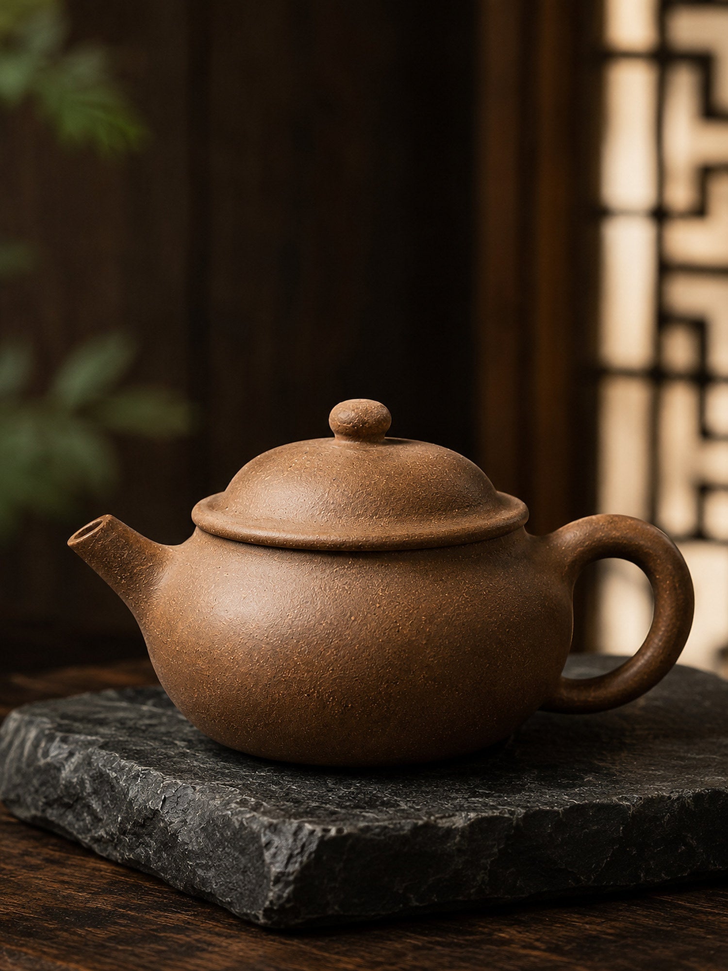 Handmade Jun Yu Yixing Zisha Teapot – Golden Duanni Clay, 160ml