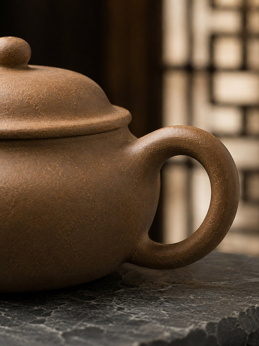 Handmade Jun Yu Yixing Zisha Teapot – Golden Duanni Clay, 160ml