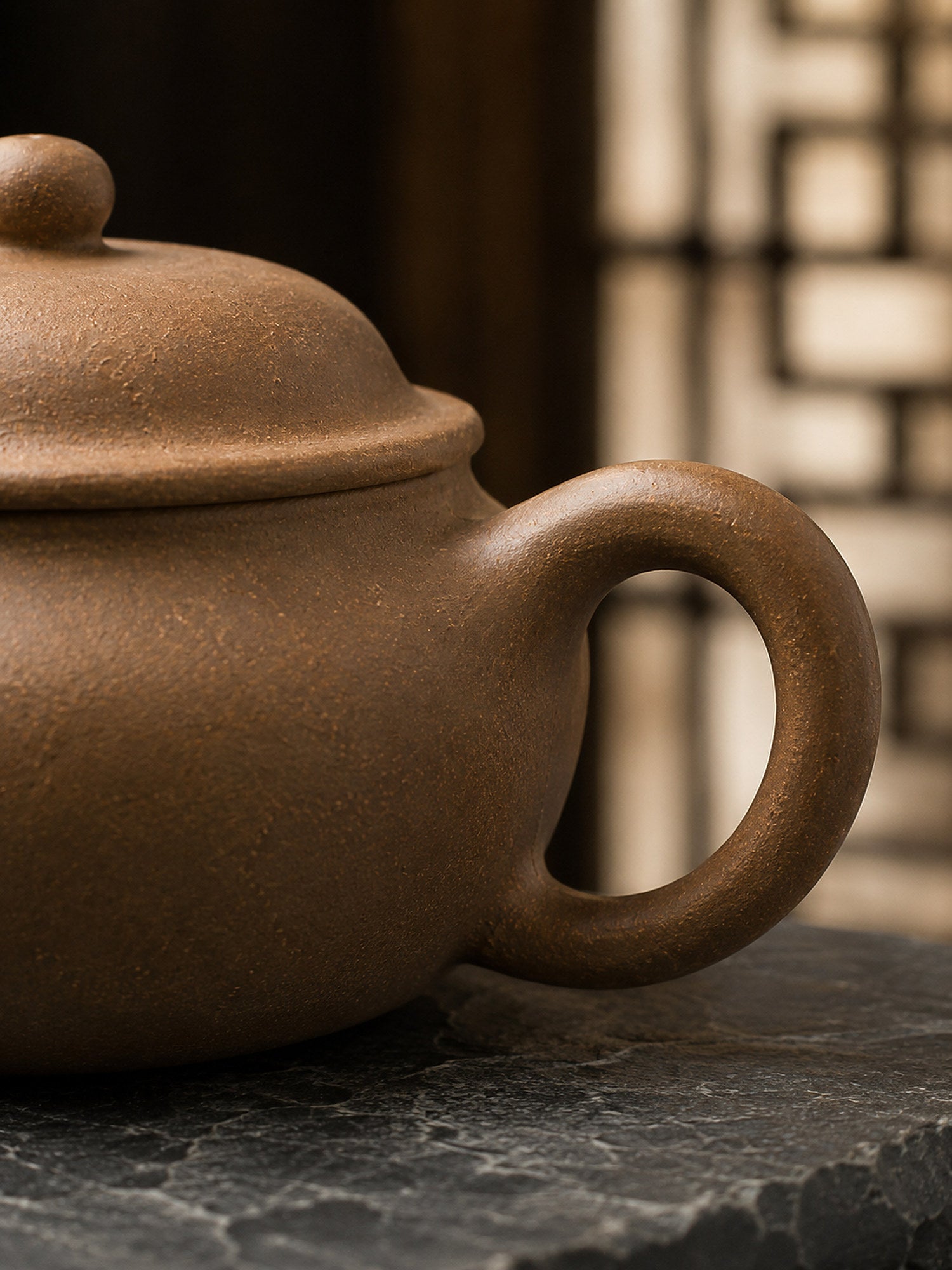 Handmade Jun Yu Yixing Zisha Teapot – Golden Duanni Clay, 160ml