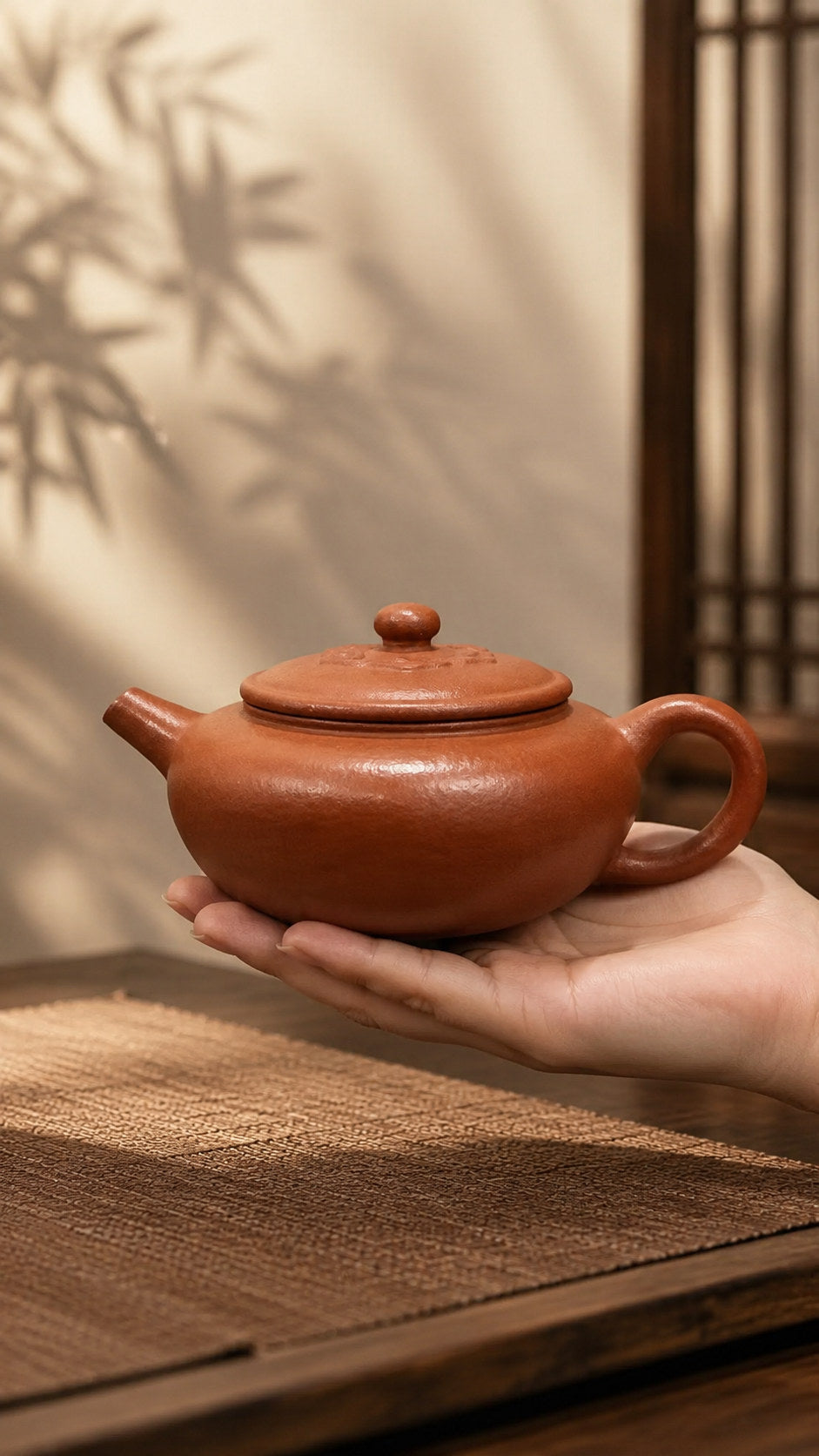 Handmade Lian Deng Yixing Zisha Teapot – Jiangponi Clay, 130ml