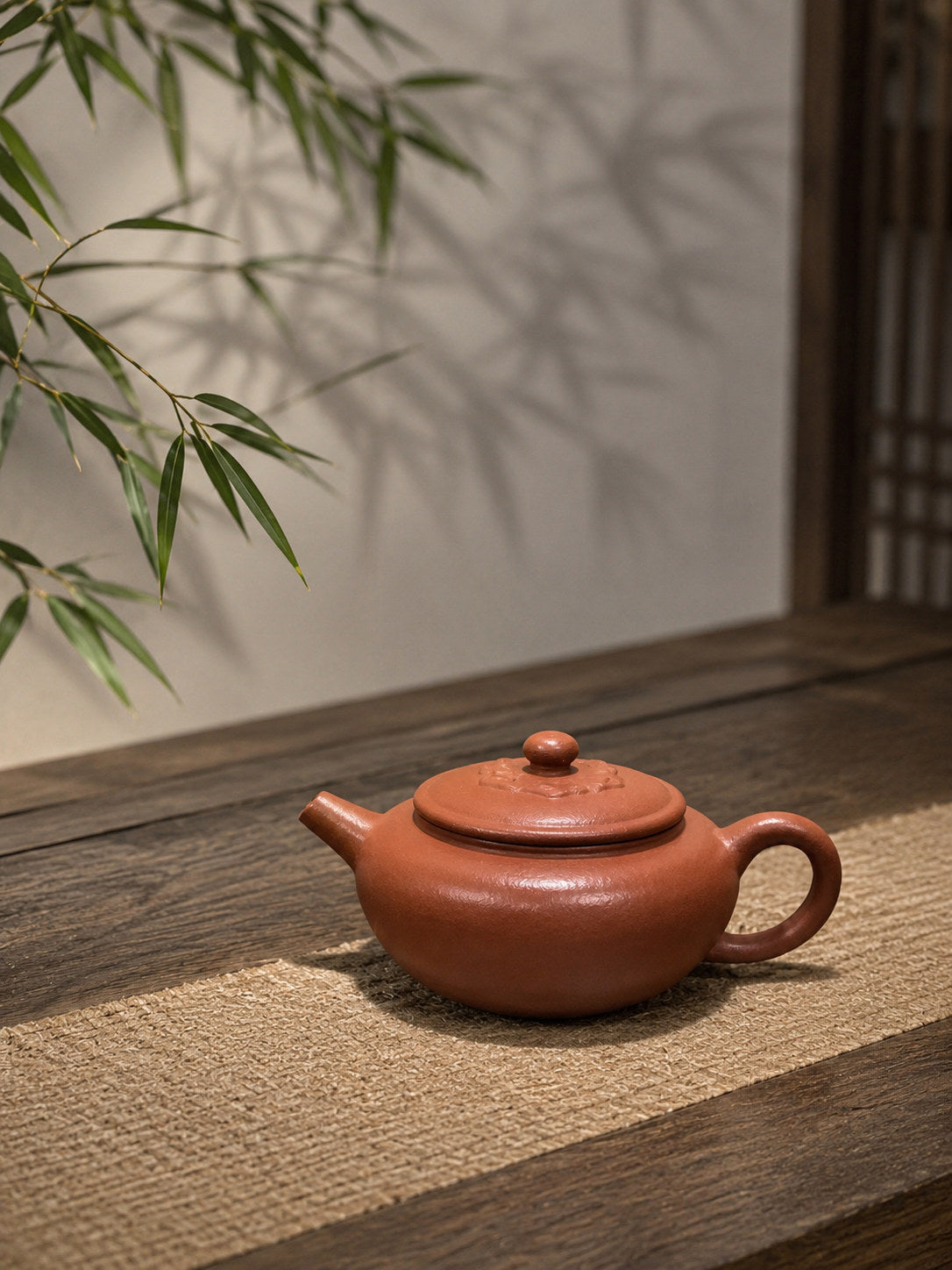 Handmade Lian Deng Yixing Zisha Teapot – Jiangponi Clay, 130ml